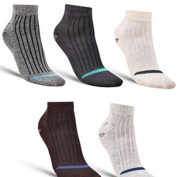 Dollar Socks Men Pack Of 5 Patterned Cotton Ankle-length Socks-picture-39