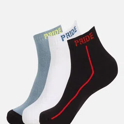 PRIDE APPAREL Pack Of 3 Patterned Ankle Length Socks-picture-30