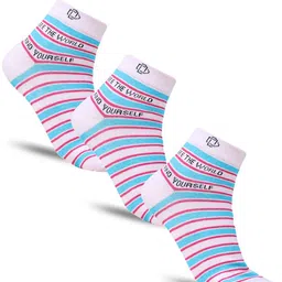 Dollar Socks Men Pack Of 3 Striped Ankle Length Socks-picture-14