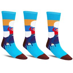 Dollar Socks Men Pack Of 3 Patterned Calf Length Socks-picture-40