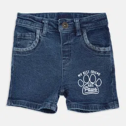 Pantaloons Baby Boys Navy Blue Denim Shorts-picture-34