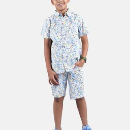 KiddoPanti Boys Printed Shirt with Shorts-picture-24