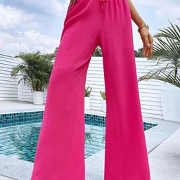The Roadster Lifestyle Co Women Mid Rise Straight Trousers-image-16