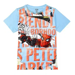 Marvel by Wear Your Mind Boys Blue Spiderman Printed Extended Sleeves T-shirt-picture-51