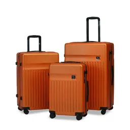 EUME Classic Set Of 3 Textured Hard-Sided Trolley Bags-image-0