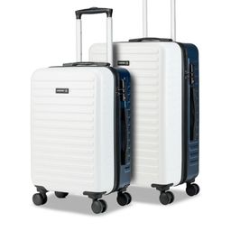 Assembly White Set Of 2 Textured Hard Cabin-Sized Medium-Sized Trolley Bags 40L 60L-picture-33