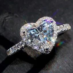 Fashion Frill Silver-Plated Crystal-Studded King Queen Finger Ring-image-21