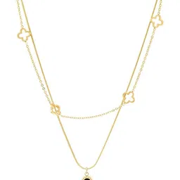 MYKI Gold-Plated Stainless Steel CZ-Studded Pendant With Chain-picture-28