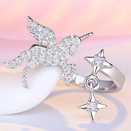 MYKI Silver-Plated CZ-Studded Stainless Steel Finger Ring-picture-43