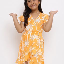 TALES & STORIES Orange Floral Dress-picture-40