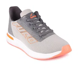FURO by Red Chief Men Grey & Orange Mesh Lace-Up Sports Running Shoes-image-59