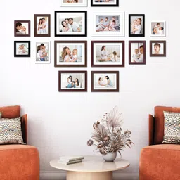 RANDOM 16 Pieces Black Wood Photo Frames-picture-38