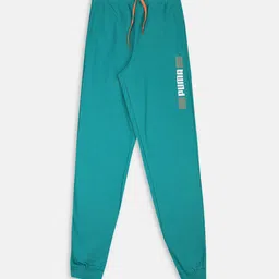 Puma Boys Green Graphic Logo Printed Regular Fit Track Pants-picture-36
