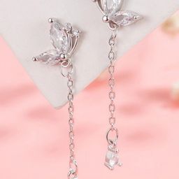 MYKI Silver-Plated Butterfly Drop Earrings-picture-22