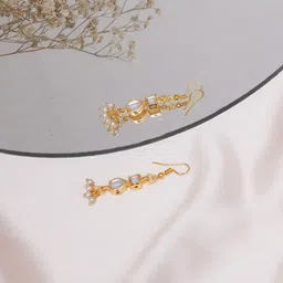 Ruby Raang Girls Gold Plated Drop Earrings-picture-40