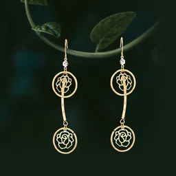 Adwitiya Collection 24CT Gold Plated Drop Earrings-picture-35