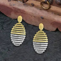 DressBerry Gold Toned Gold Plated Classic Drop Earrings-picture-27