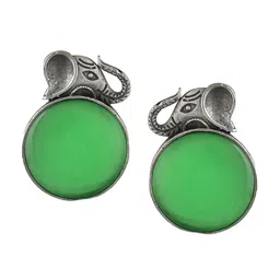 Silvermerc Designs Silver-Plated Circular Drop Earrings-picture-13