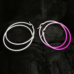 just peachy justpeachy Set Of 2 Circular Hoop Earrings-picture-38