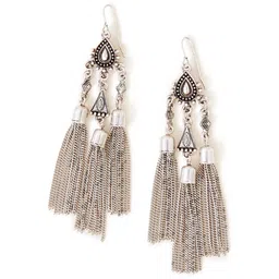 Accessorize Mini Tassel Long Drop Earrings-image-48