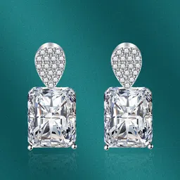 Designs & You Silver-Plated Geometric Drop Earrings image 1