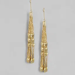 RICHEERA Gold-Plated Teardrop Shaped Drop Earrings-picture-35