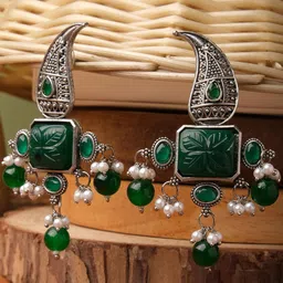 XPNSV Silver-Plated Drop Earrings image 1