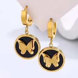 VIEN Gold-Toned Contemporary Drop Earrings-picture-20