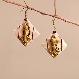AAKRITI ART CREATIONS Brass-Plated Contemporary Drop Earrings-picture-20