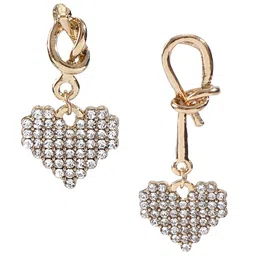 Shining Diva Fashion Set Of 2 Gold-Plated Crystal Studded Drop Earrings-picture-29