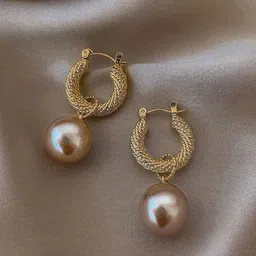 Shining Diva Fashion Gold-Plated Circular Hoop Earrings-picture-32