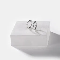 SHAYA 925 Silver Circular Hoop Earrings image 1