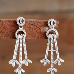 ATIBELLE Cubic Zirconia Contemporary Drop Earrings-picture-27