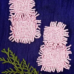 Crunchy Fashion Contemporary Beaded Drop Earrings image 1