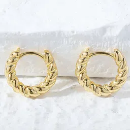MYKI Gold-Plated Contemporary Hoop Earrings-image-99