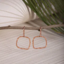 Berserk Rose Gold Square Drop Earrings-picture-36