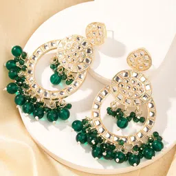 Priyaasi Gold-Plated Contemporary Drop Earrings-picture-26