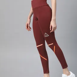 Alcis Women Burgundy Solid Tights-image-16