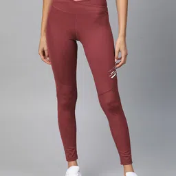 Alcis Women Burgundy Solid Tights-picture-36