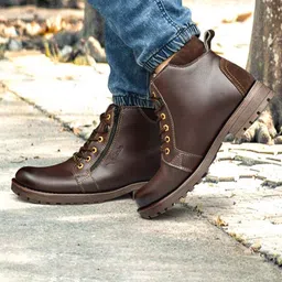 Vellinto Men Zipper Hiking Boots-image-28