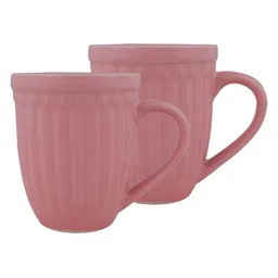 Homesake Set of 2 Pink Handcrafted Solid Ceramic Matte Mugs-image-66