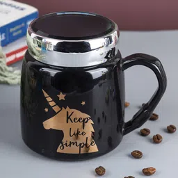 MARKET99 Black Printed Ceramic Glossy Mug 420 ml-picture-30