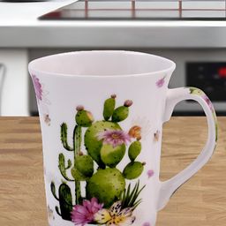Kookee White and Green Printed Ceramic Mugs 325 ml-picture-35