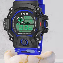 Shocknshop Men Black Dial & Black Textured Straps Digital Multi Function Watch-picture-35