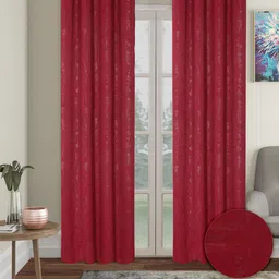 Cortina Red 2 Pieces Black Out Door Curtains-picture-22