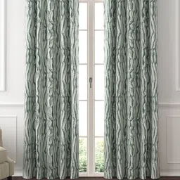 GM Set of 2 Grey & Green Abstract Door Curtains-picture-37