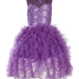 Samsara Couture Girls Lavender Net Dress-picture-20