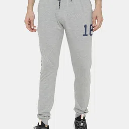 ARDEUR Men Grey Melange Solid Slim-Fit Track Pants image 1