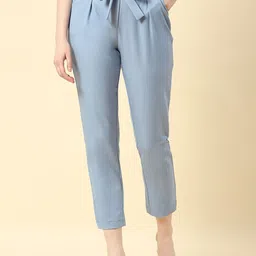 Monte Carlo Women Regular Cropped Pleated Trousers image 1