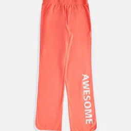 Pantaloons Junior Girls Typography Printed Cotton Track Pants image 1